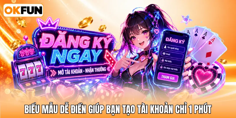 Biểu mẫu dễ điền giúp bạn tạo tài khoản chỉ 1 phút