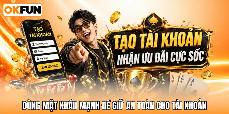 Dùng mật khẩu mạnh để giữ an toàn cho tài khoản